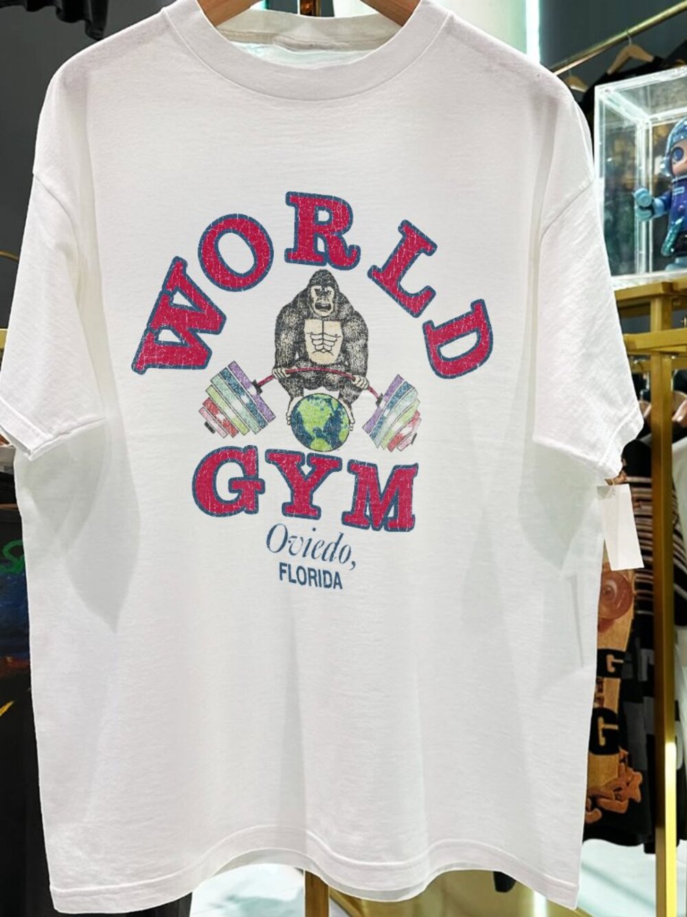 1989 World Gym Oviedo Florida Rare  White Tshirt